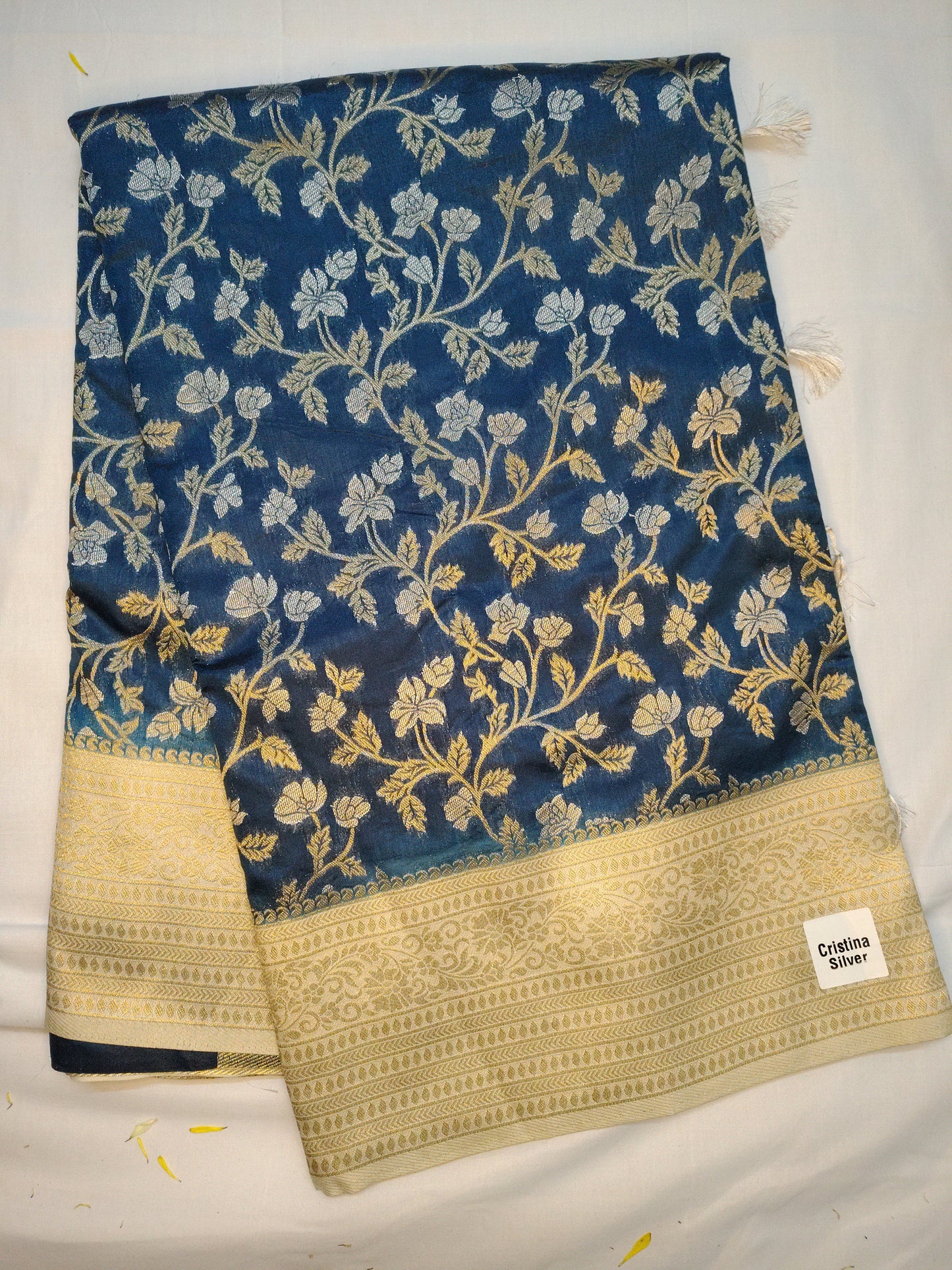 Cristina silver Exclusive saree