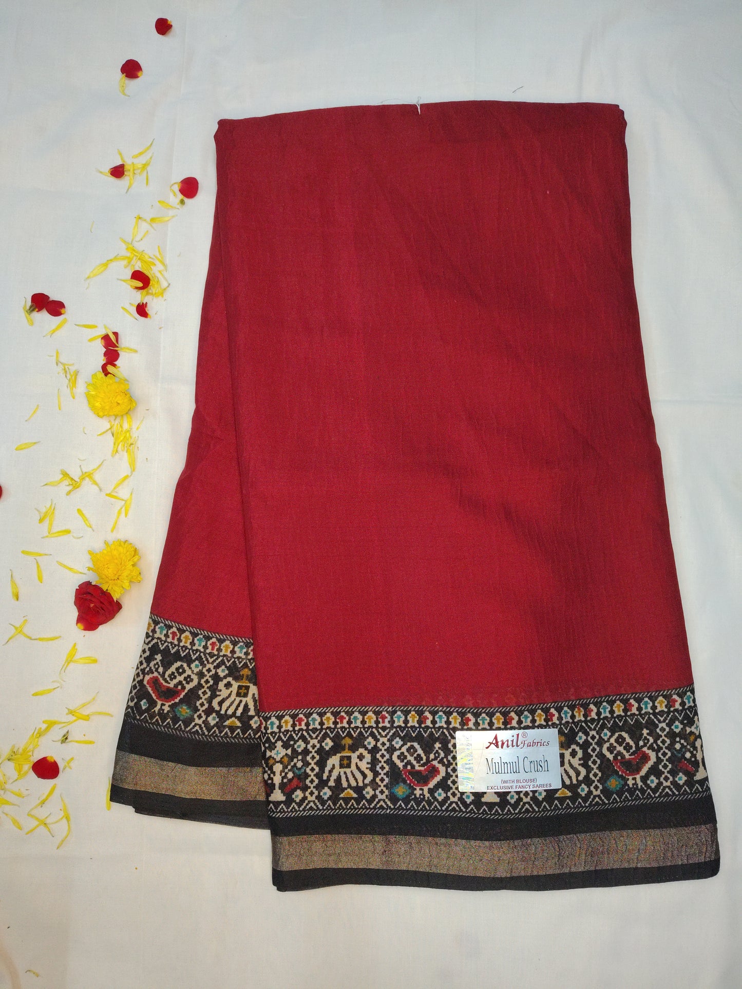 Mulmul crush saree