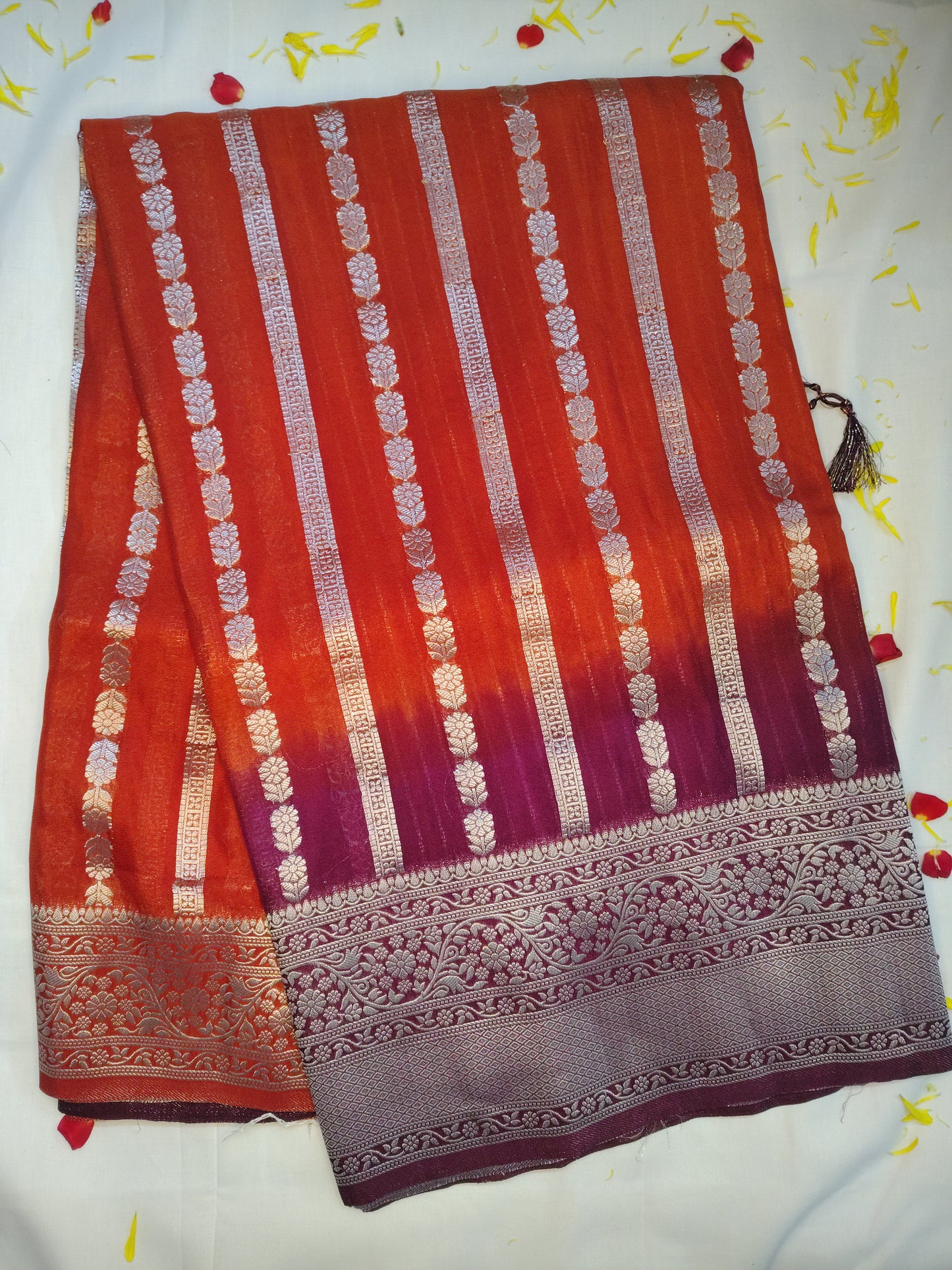 Chanderi exclusive line design saree