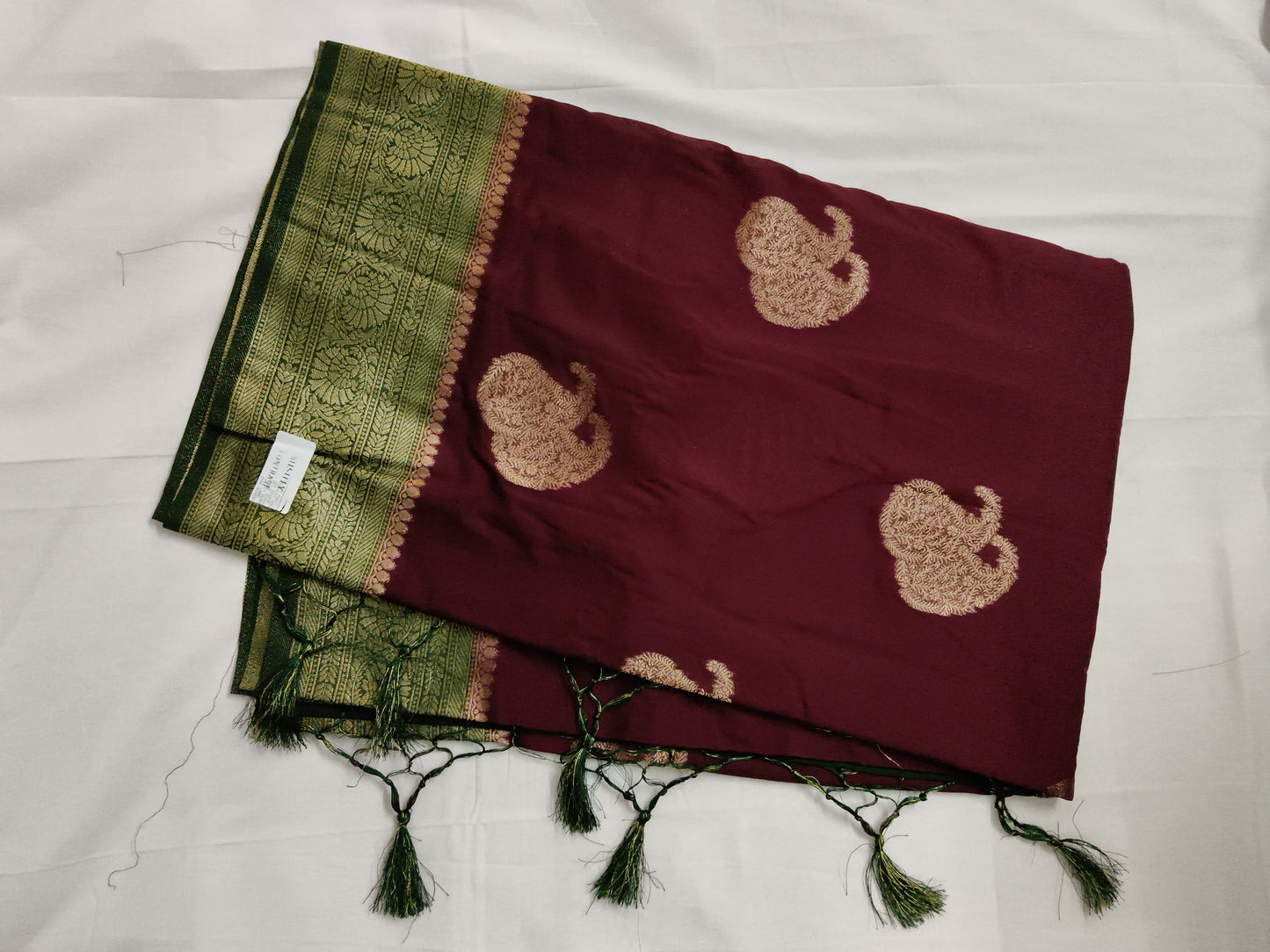 Silk banarsi border saree