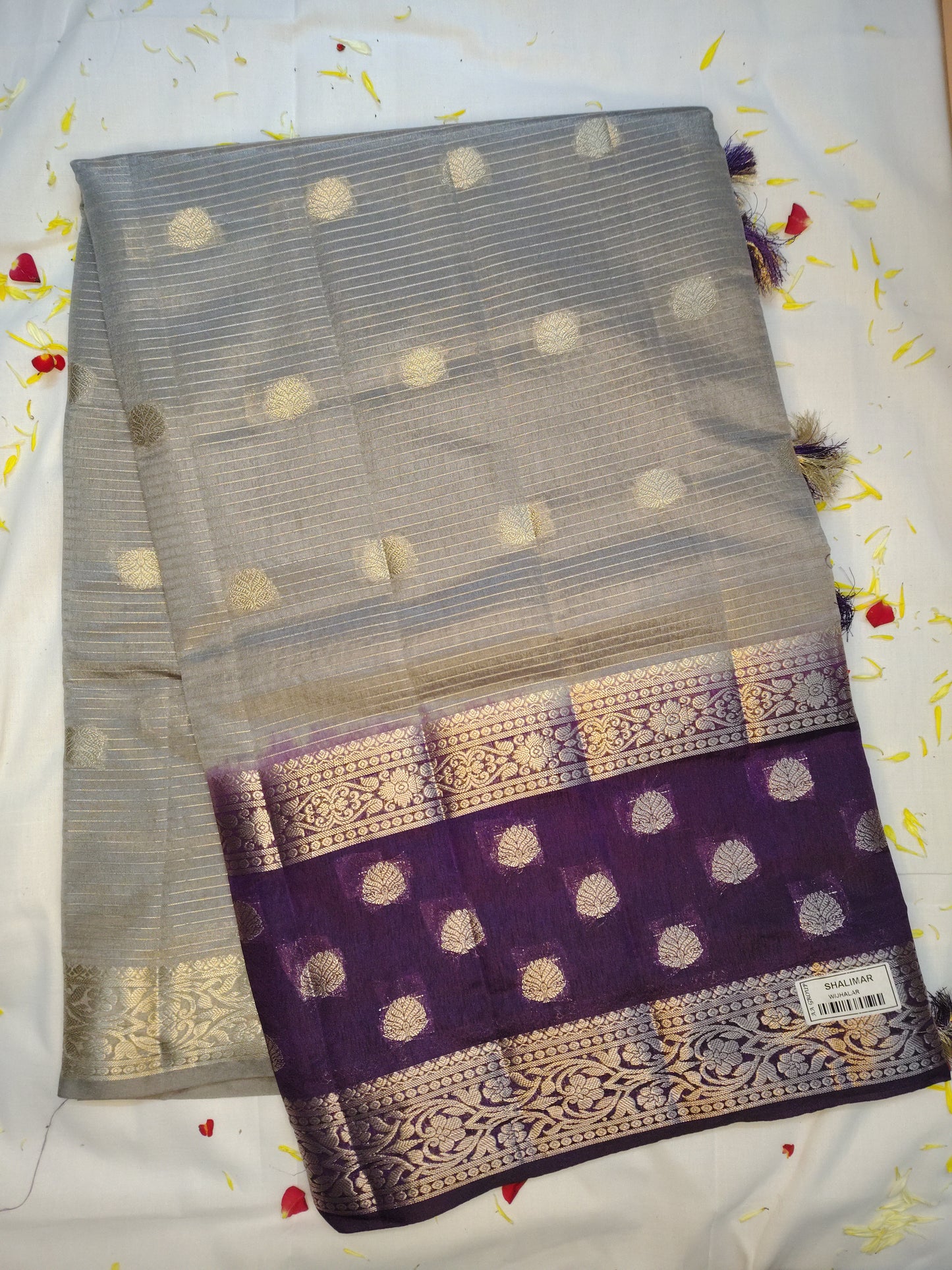 Royal chanderi  exclusive flower butta design saree(AA)