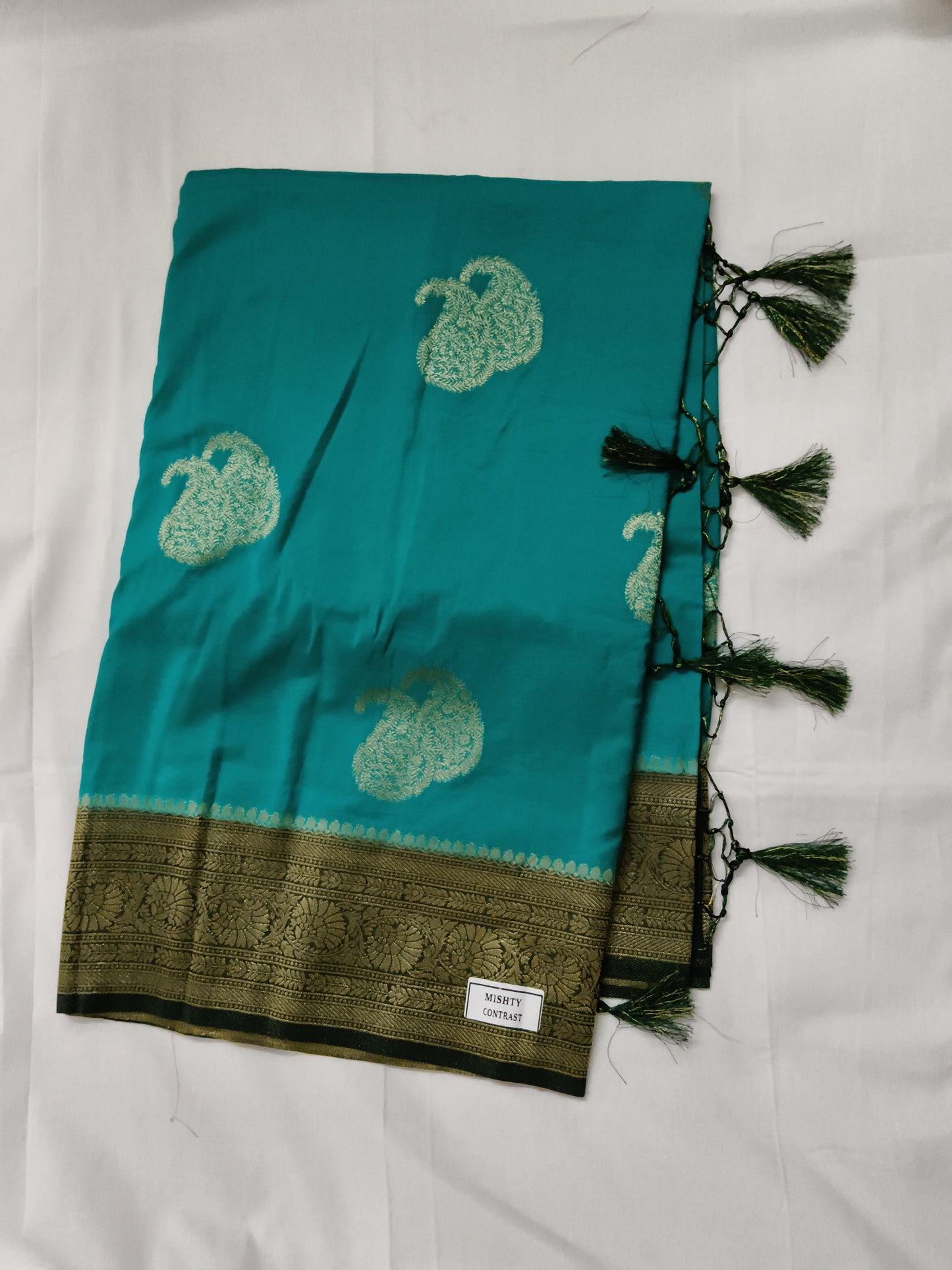 Silk banarsi border saree
