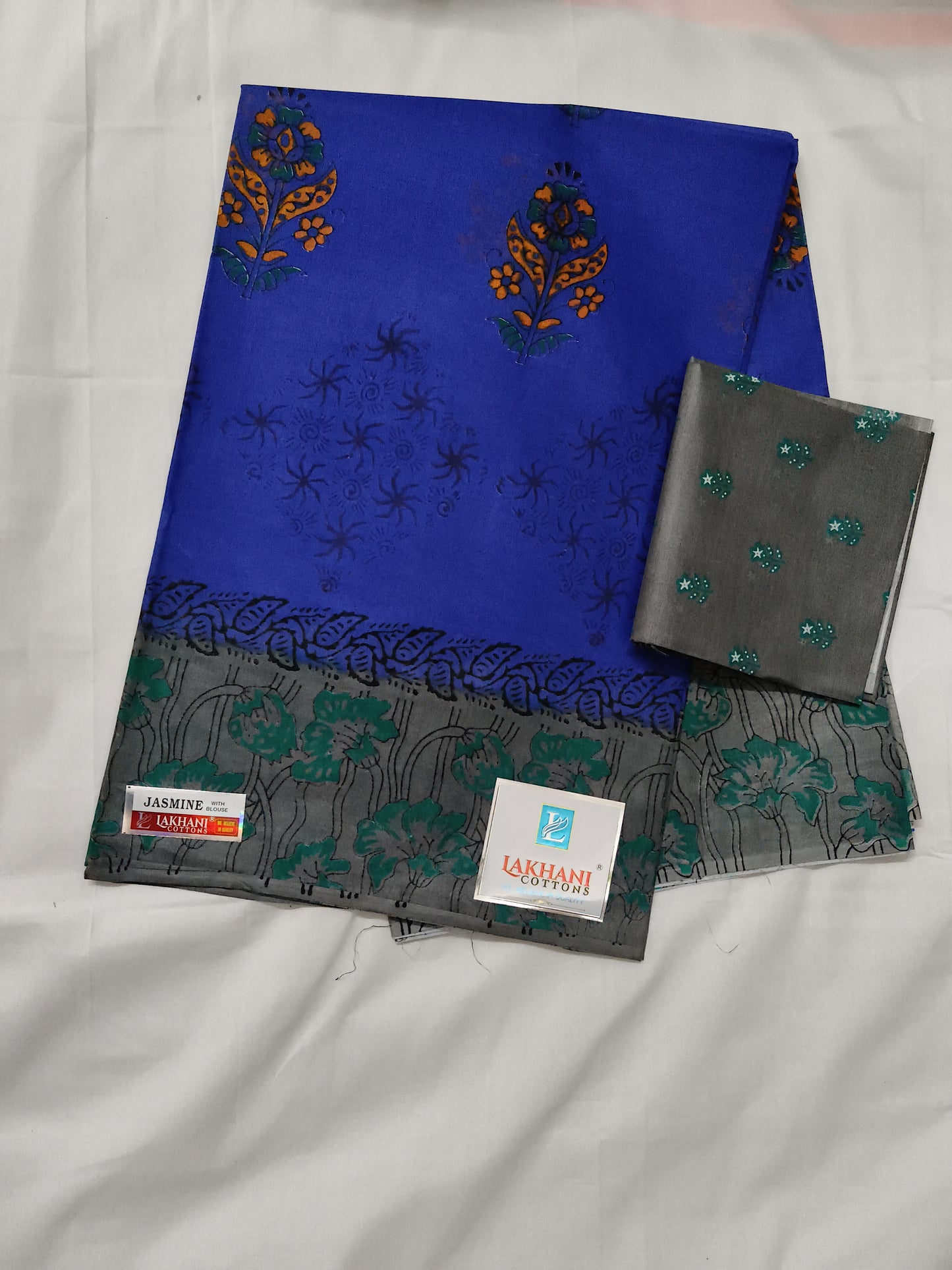 Premium cotton saree with blouse
