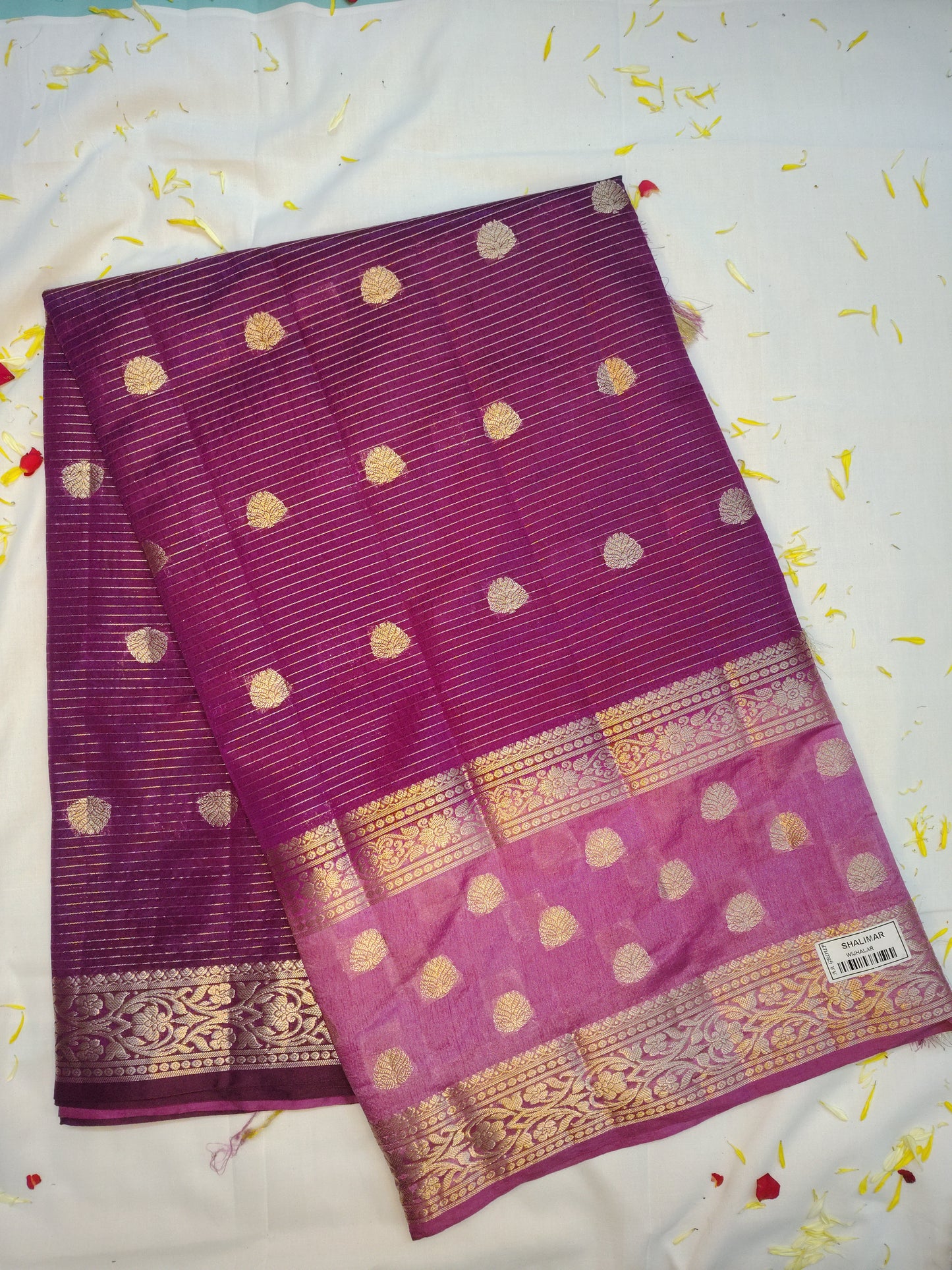 Royal chanderi  exclusive flower butta design saree(AA)