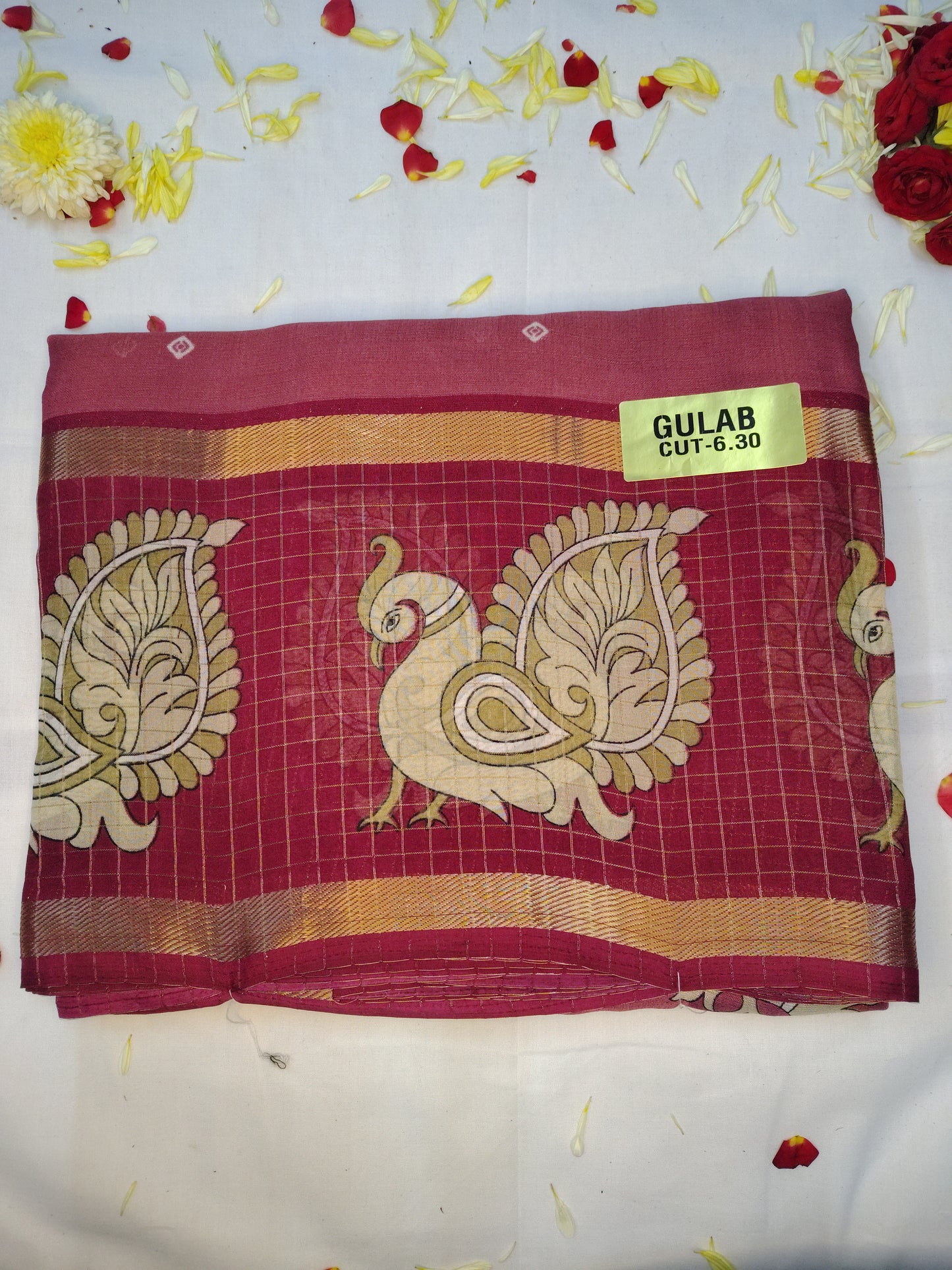 Daily wear gulab saree