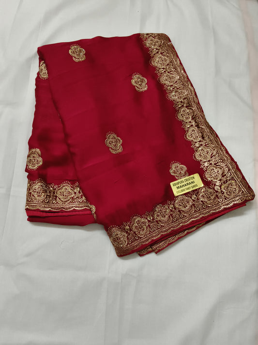 Party wear jorget silk saree (w13)