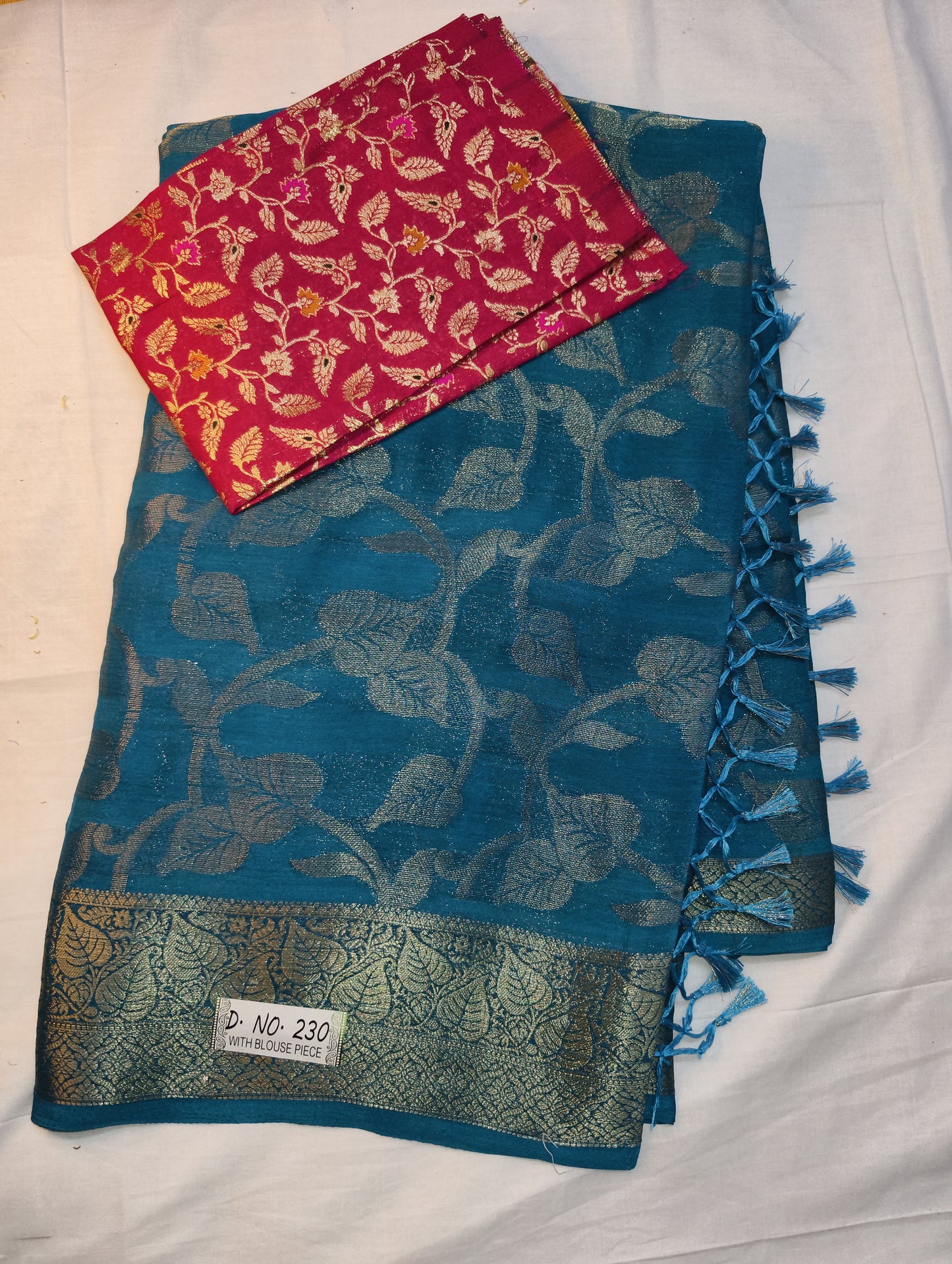 Georgette leaf butta design saree