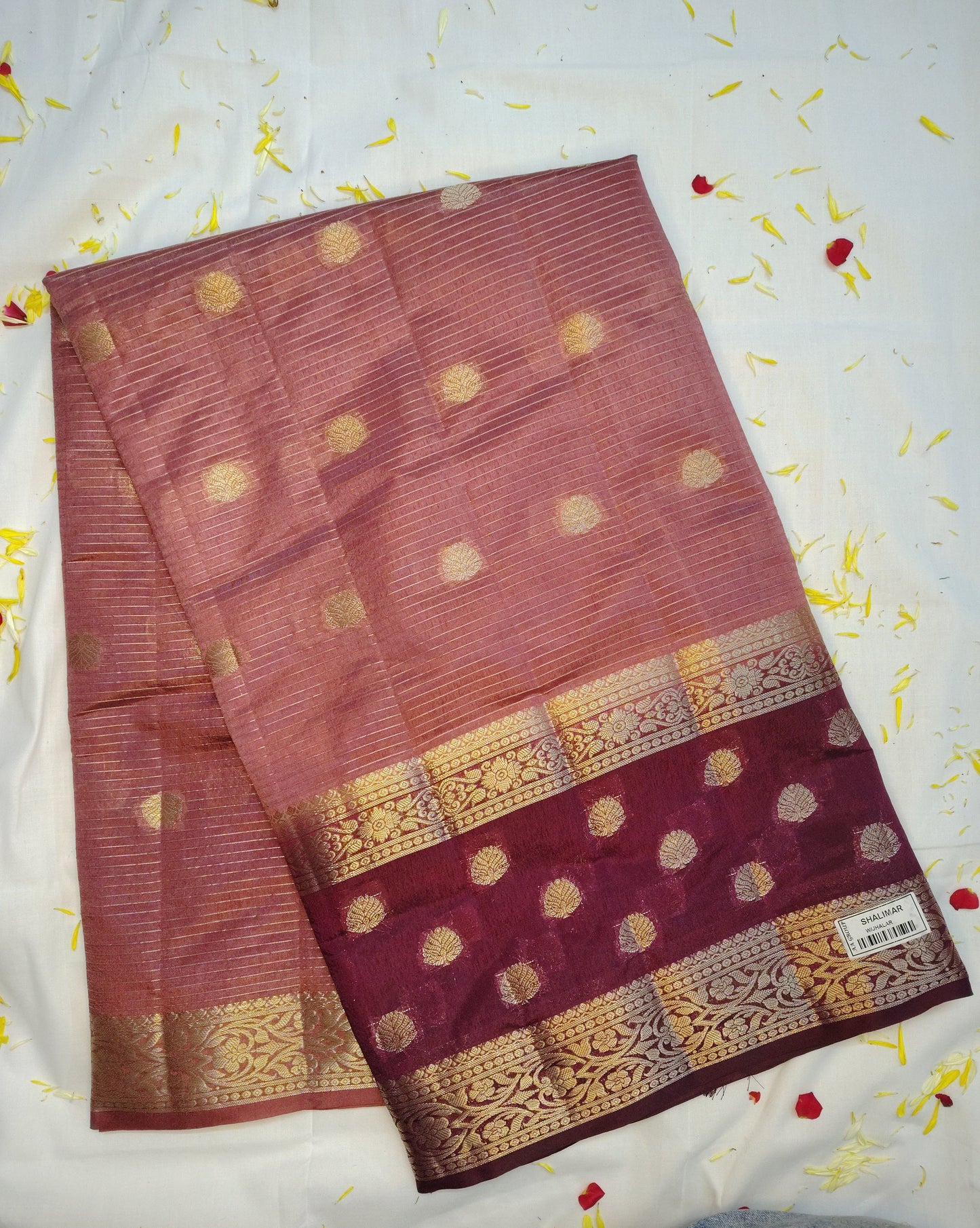Royal chanderi  exclusive flower butta design saree(AA)