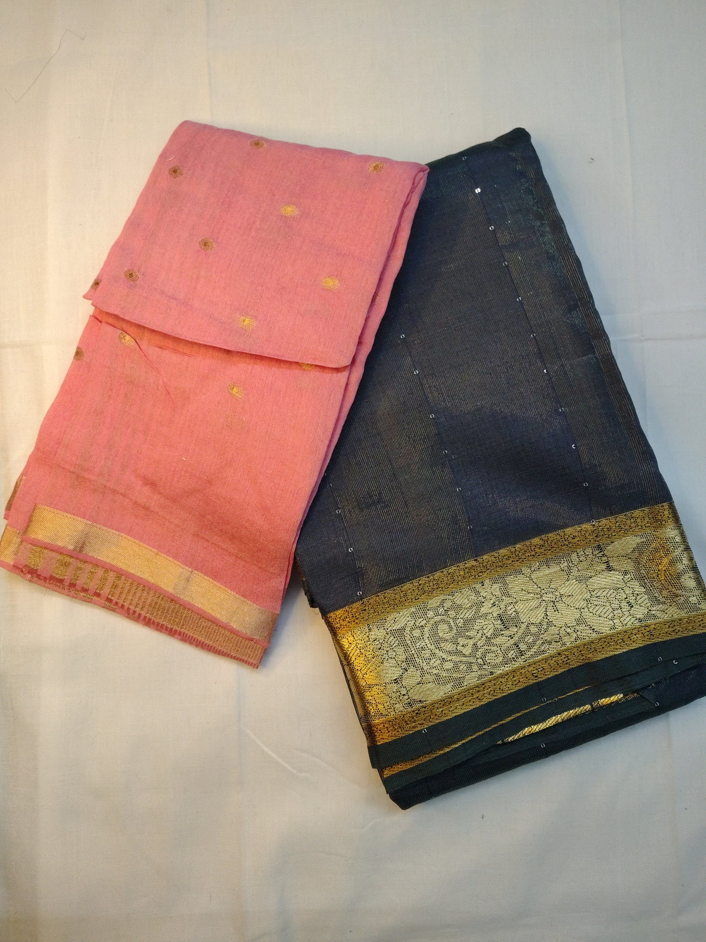 Tassar silk small border saree