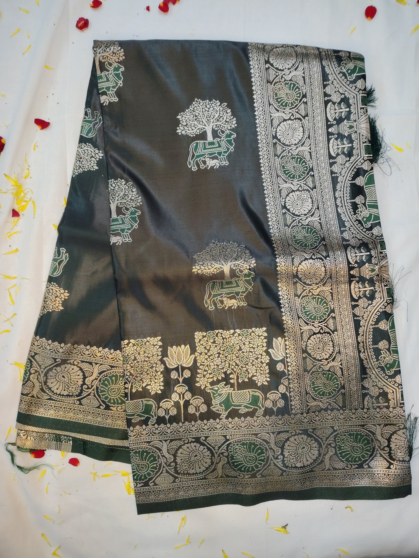 Jasmine soft cow silk saree