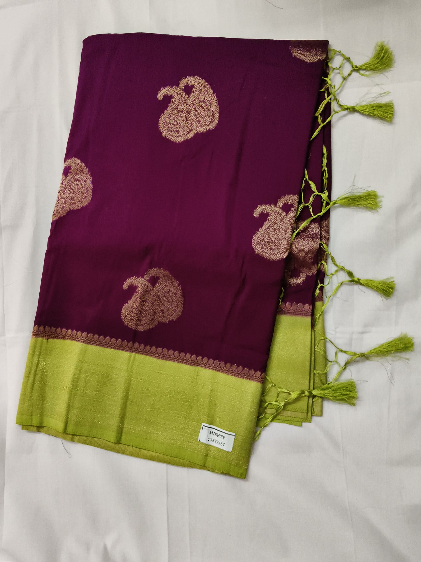 Silk banarsi border saree