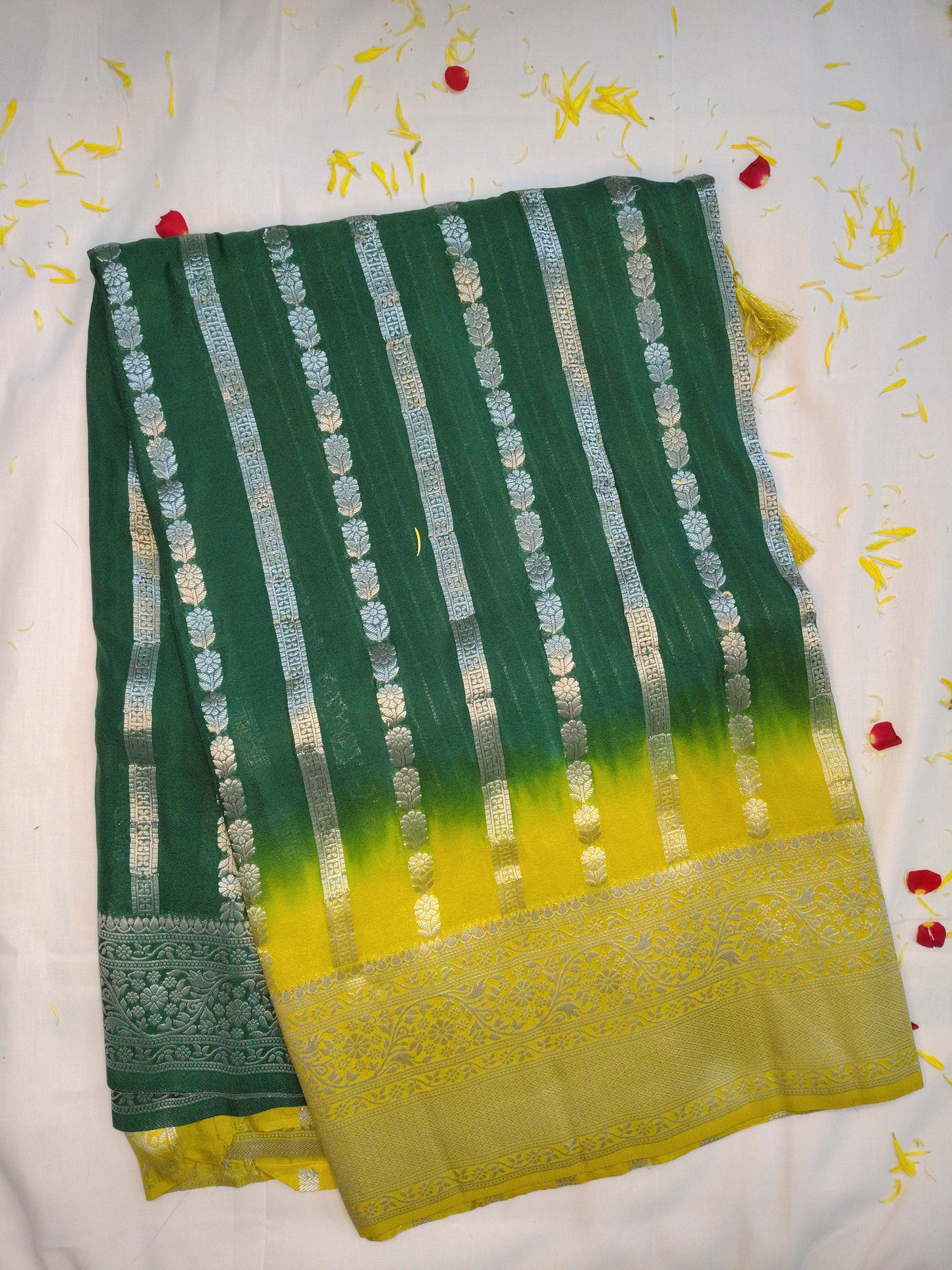 Chanderi exclusive line design saree